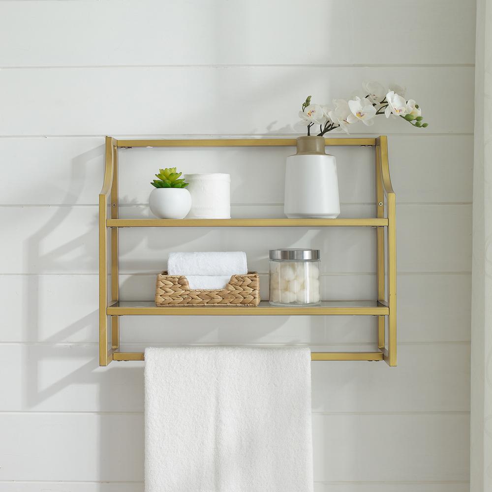 Aimee Wall Shelf Soft Gold. Picture 1