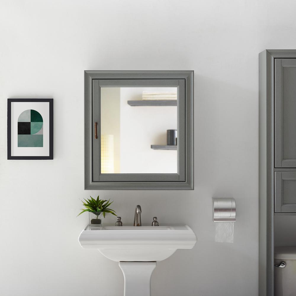 Tara Bath Mirror Cabinet Gray. Picture 3
