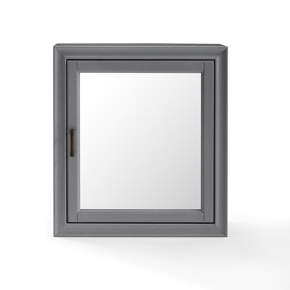 Tara Mirrored Wall Cabinet Gray. Picture 10