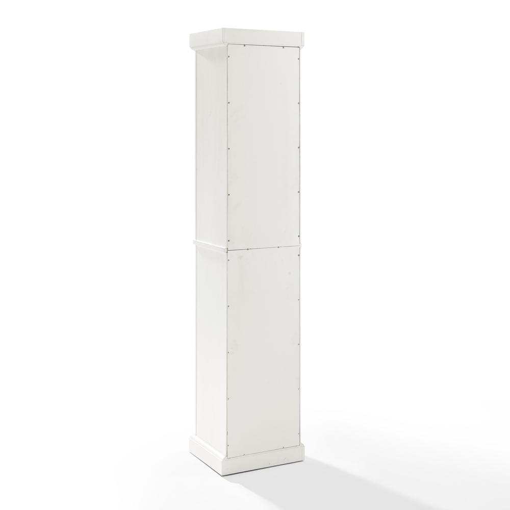 Seaside Tall Linen Cabinet Distressed White. Picture 8