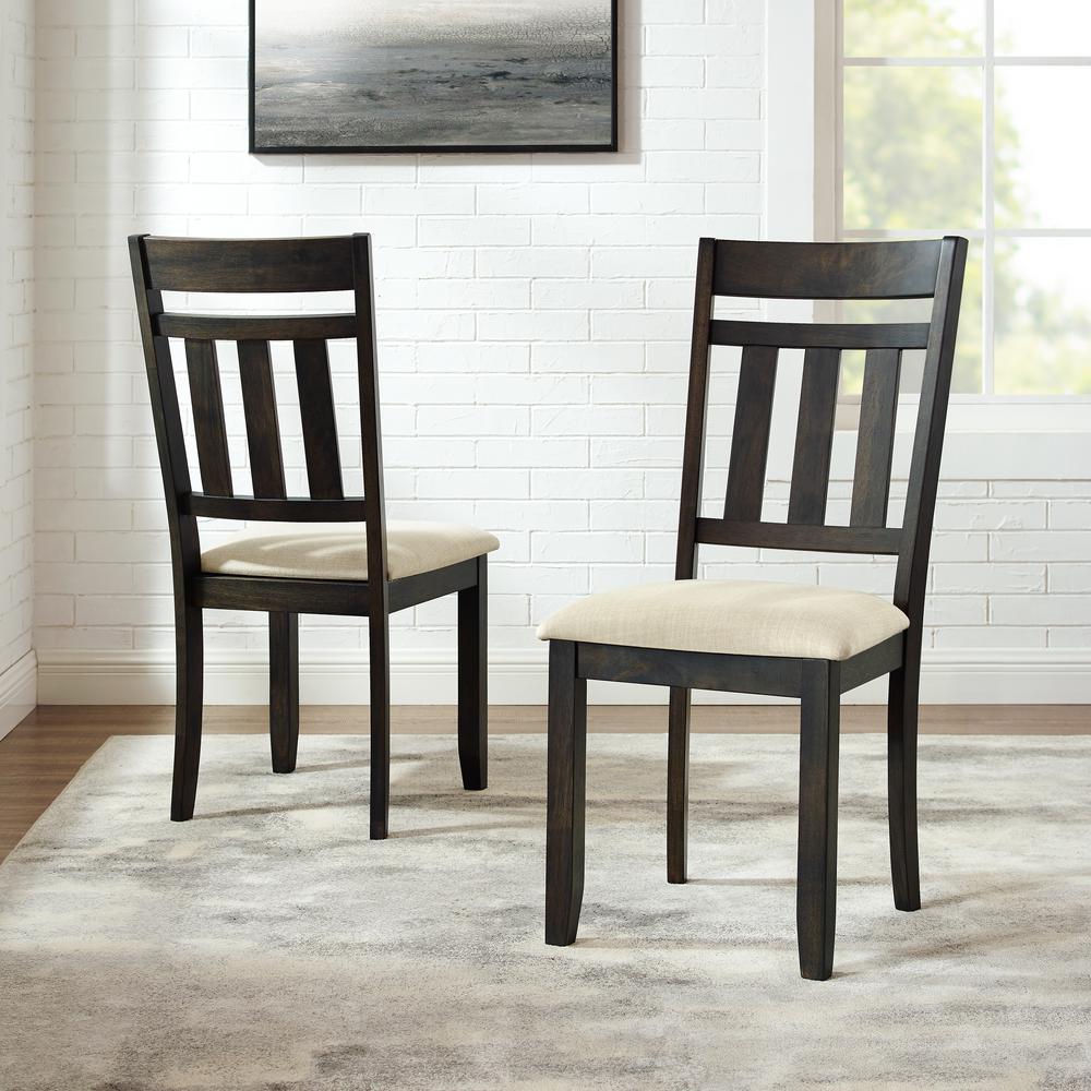 Hayden 2Pc Slat Back Dining Chair Set Slate - 2 Slat Back Chairs. Picture 1