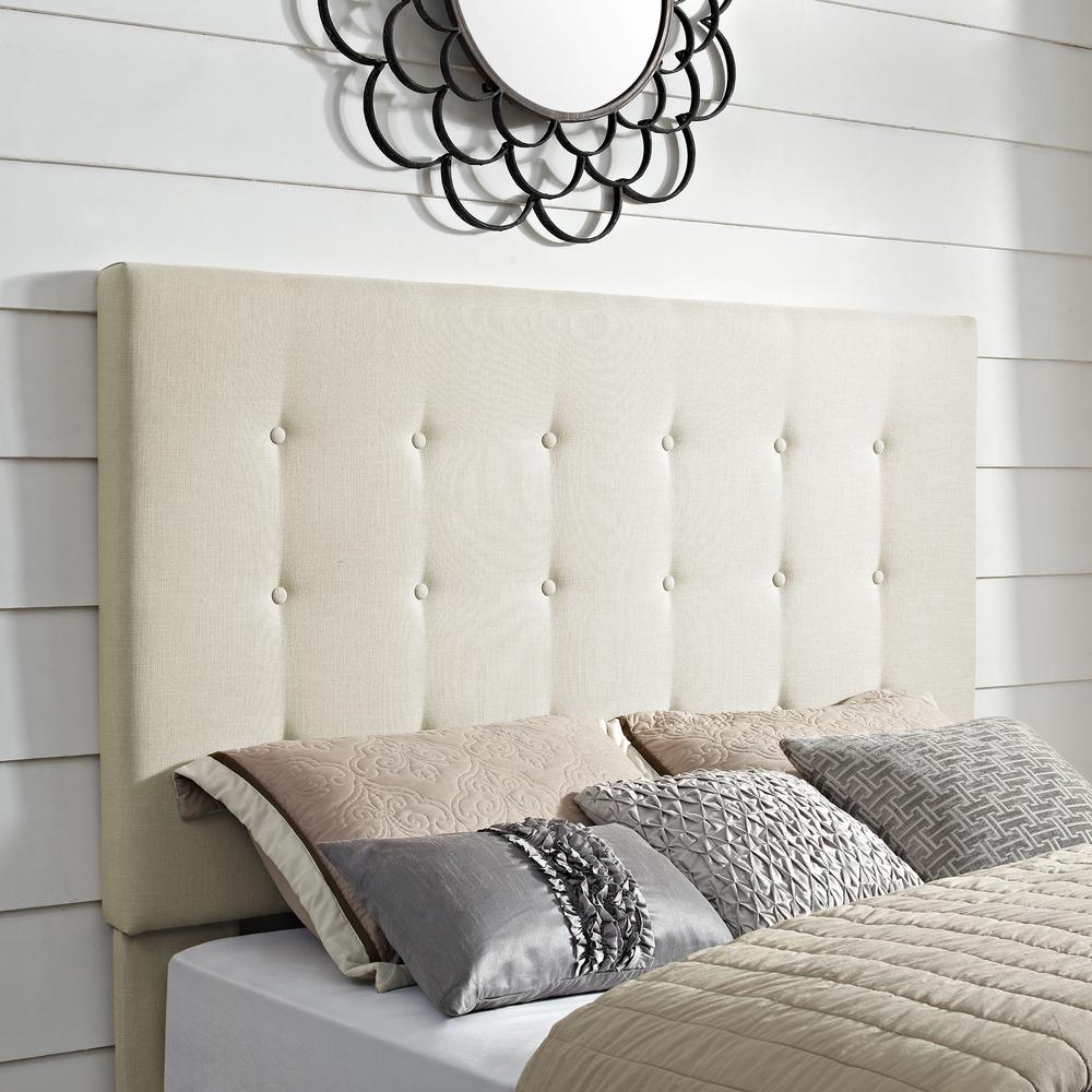 Reston Upholstered King/Cal King Headboard Creme. Picture 3