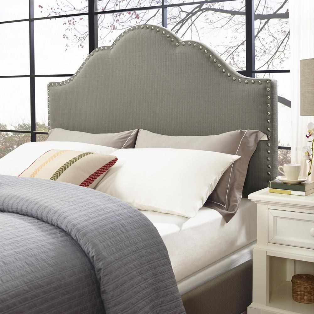 Preston Upholstered Full/Queen Headboard Shadow Gray. Picture 2