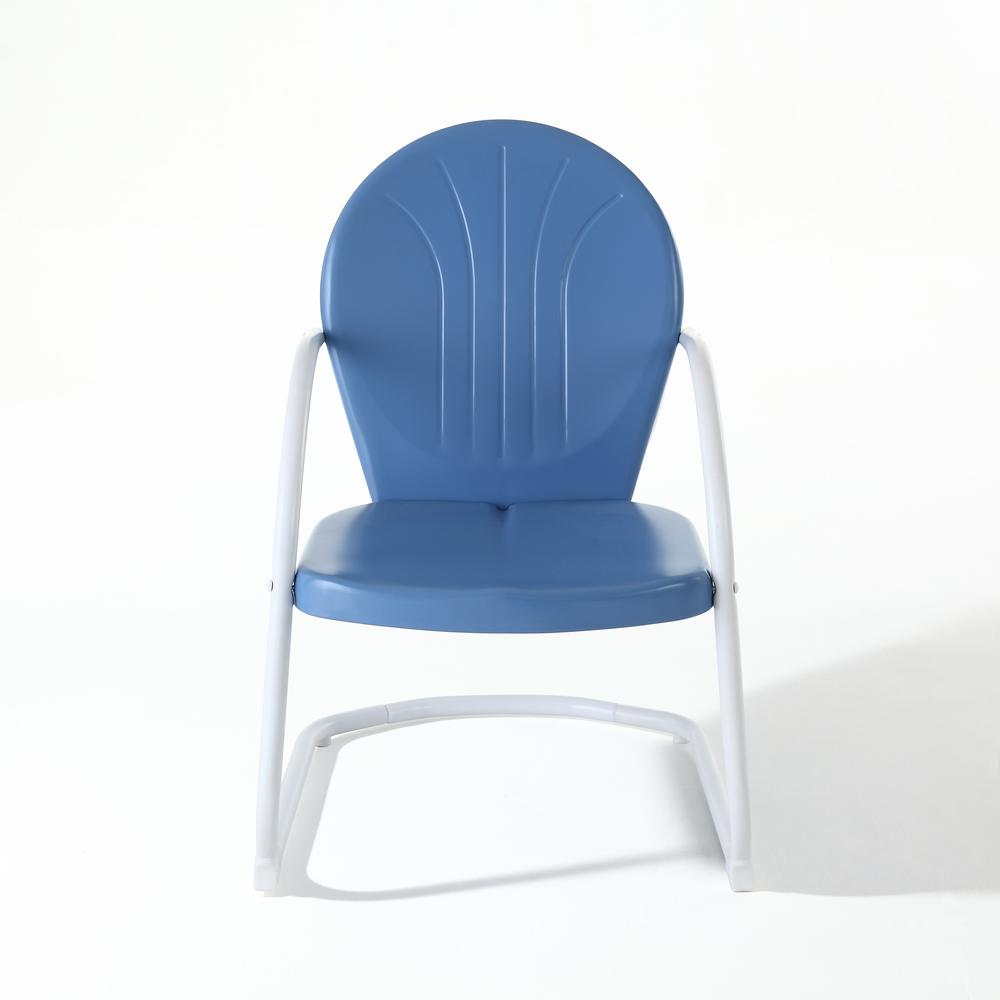 Griffith Outdoor Metal Armchair Sky Blue Gloss. Picture 2