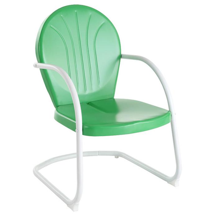 Griffith Outdoor Metal Armchair Kelly Green Gloss. Picture 5