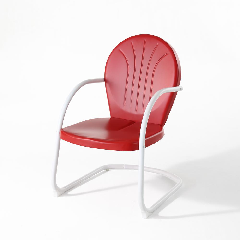 Griffith Outdoor Metal Armchair Bright Red Gloss. Picture 1