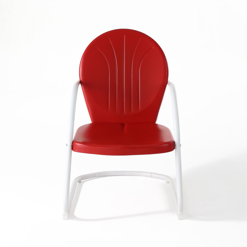 Griffith Outdoor Metal Armchair Bright Red Gloss. Picture 2