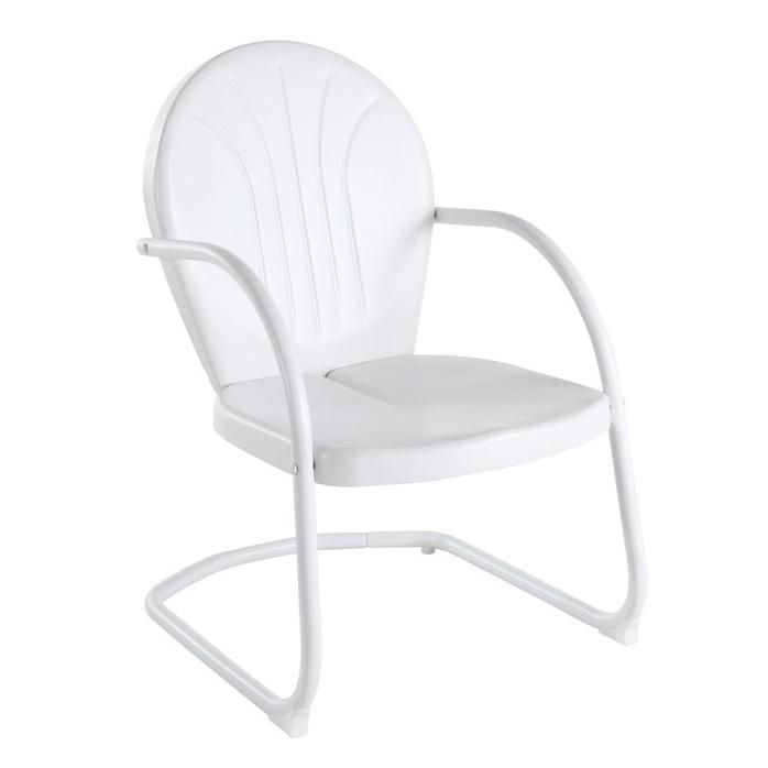 Griffith Outdoor Metal Armchair White Gloss. Picture 5