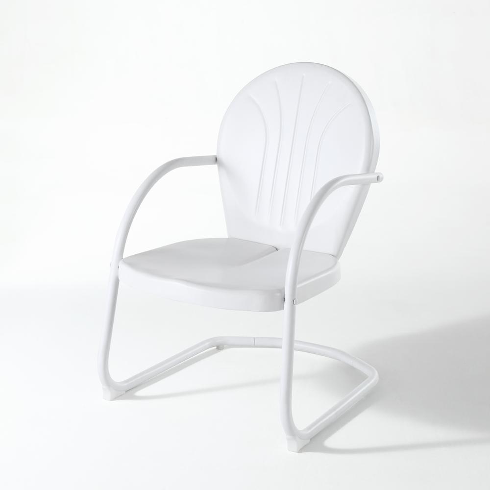 Griffith Outdoor Metal Armchair White Gloss. Picture 1