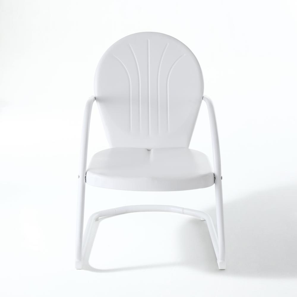 Griffith Outdoor Metal Armchair White Gloss. Picture 2