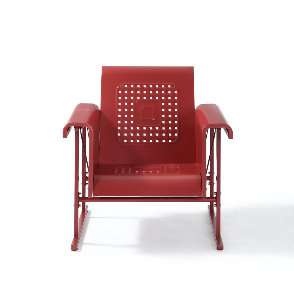 Veranda Single Glider Chair in Coral Red