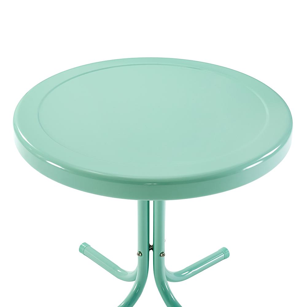 Griffith Outdoor Metal Side Table Aqua Gloss. Picture 7