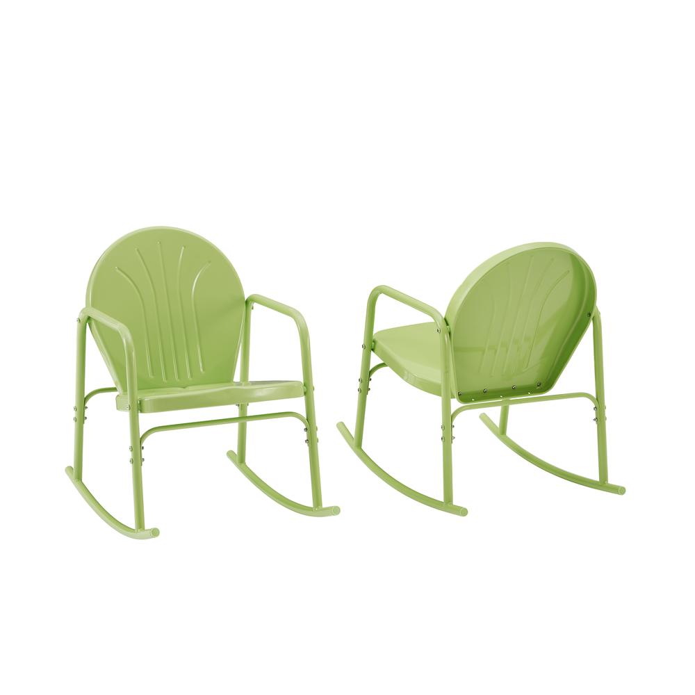 Griffith 2Pc Outdoor Metal Rocking Chair Set Key Lime Gloss - 2 Rocking Chairs. The main picture.