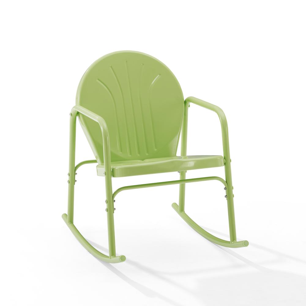 Griffith 2Pc Outdoor Metal Rocking Chair Set Key Lime Gloss - 2 Rocking Chairs. Picture 6