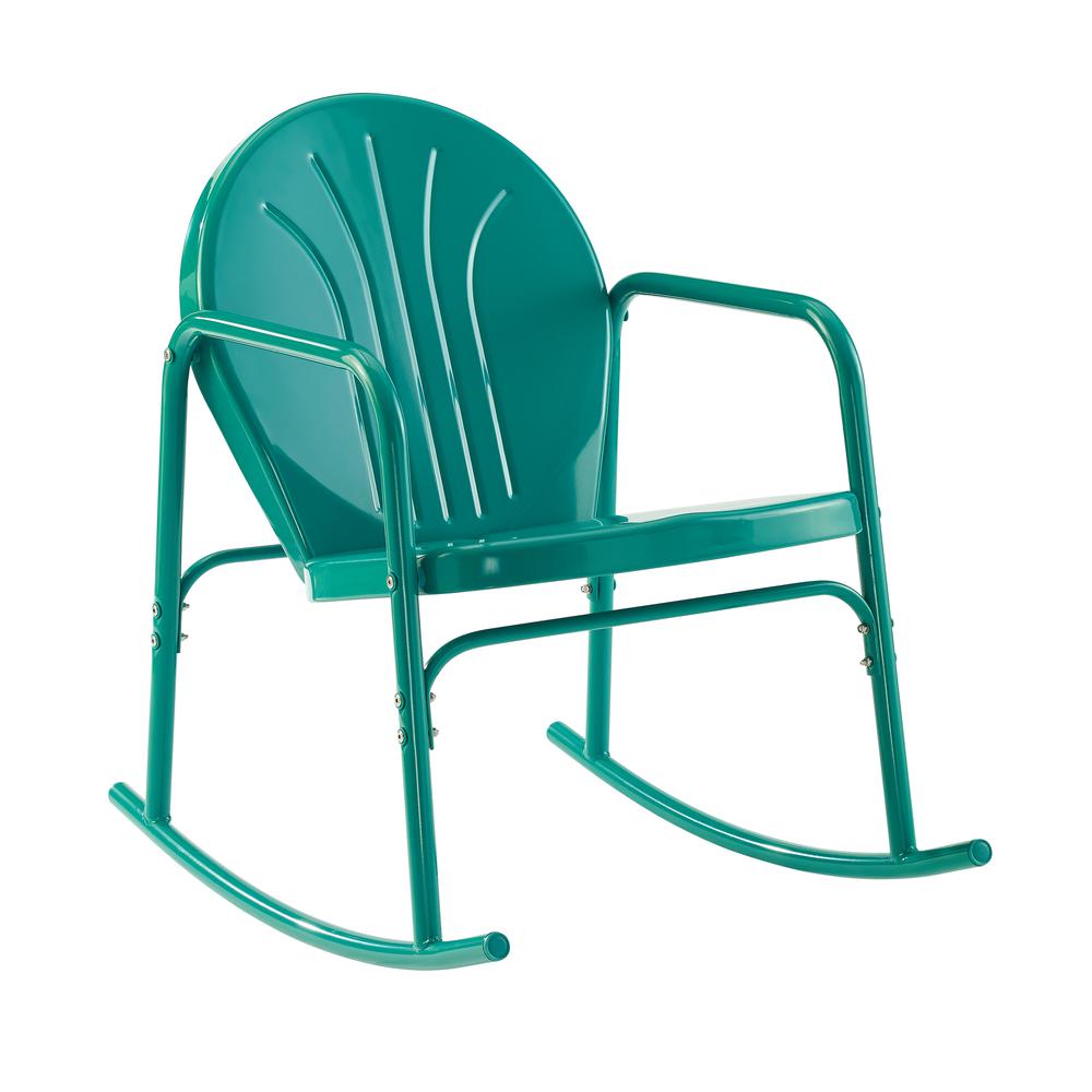 Griffith 2Pc Rocking Chair Set Turquoise Gloss - 2 Chairs. Picture 5