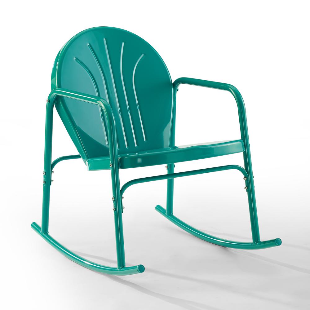 Griffith 2Pc Rocking Chair Set Turquoise Gloss - 2 Chairs. Picture 10