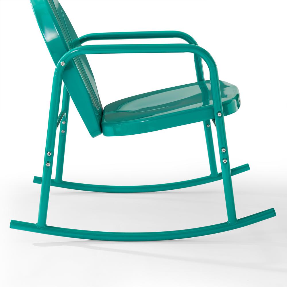 Griffith 2Pc Rocking Chair Set Turquoise Gloss - 2 Chairs. Picture 13