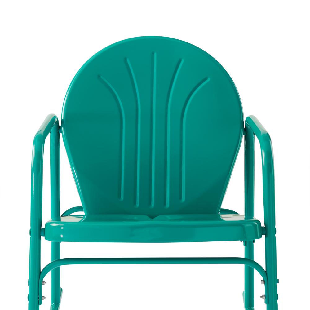 Griffith 2Pc Rocking Chair Set Turquoise Gloss - 2 Chairs. Picture 14