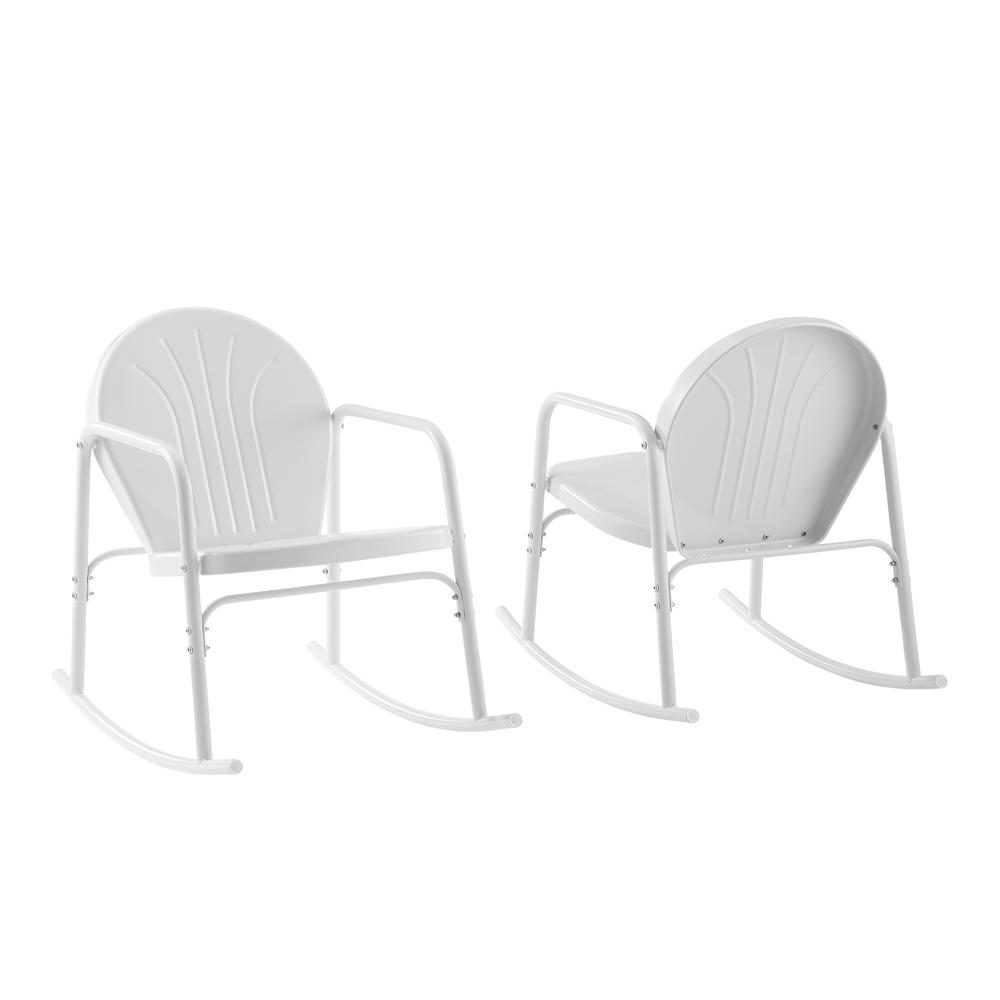 Griffith 2Pc Rocking Chair Set White Gloss - 2 Chairs. Picture 4