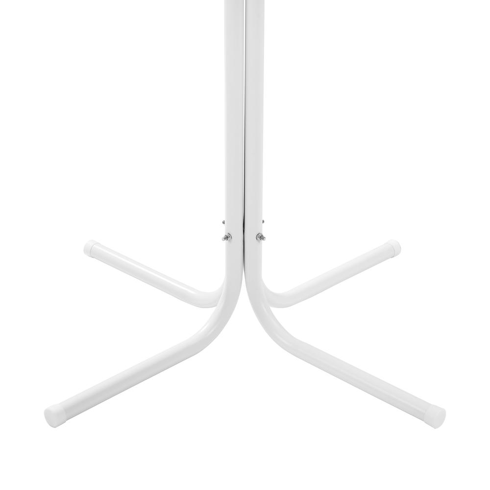 Griffith Outdoor Metal Bistro Table White Satin. Picture 6