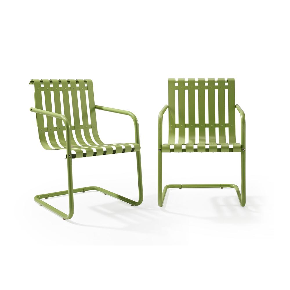 Gracie 2Pc Outdoor Metal Armchair Set Green - 2 Chairs. The main picture.