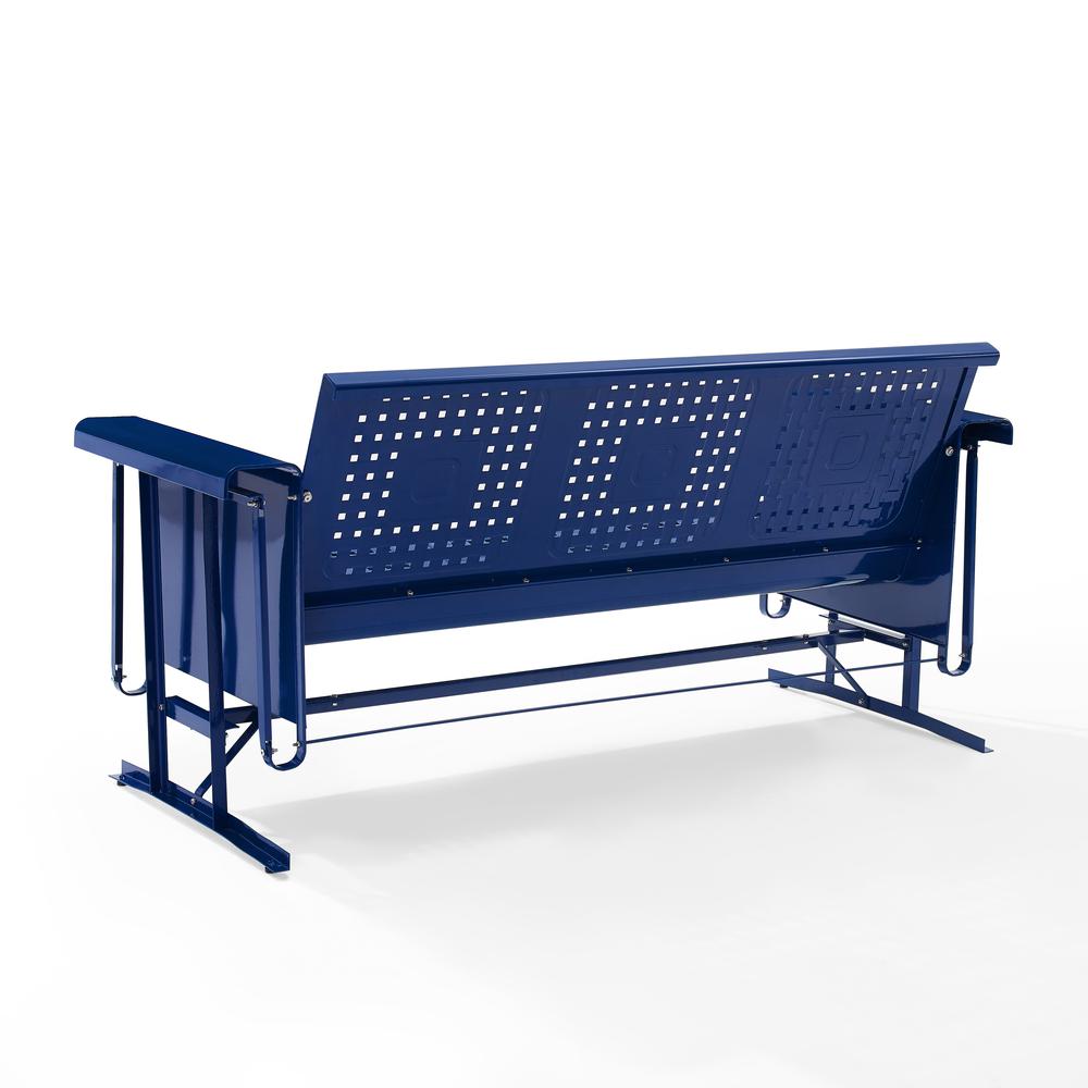 Bates Outdoor Metal Sofa Glider Navy. Picture 6
