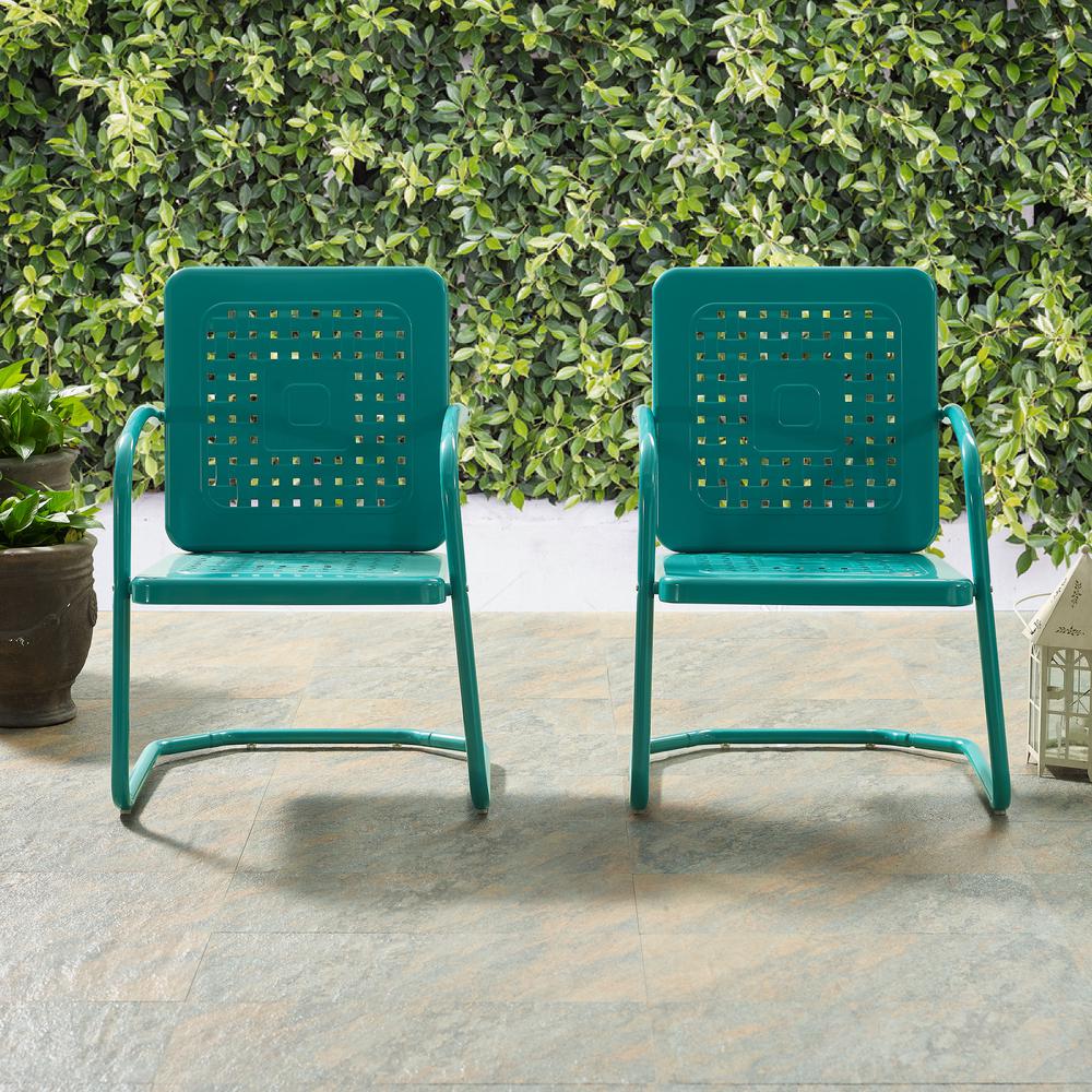 Bates 2Pc Outdoor Chair Set Turquoise - 2 Chairs. Picture 3