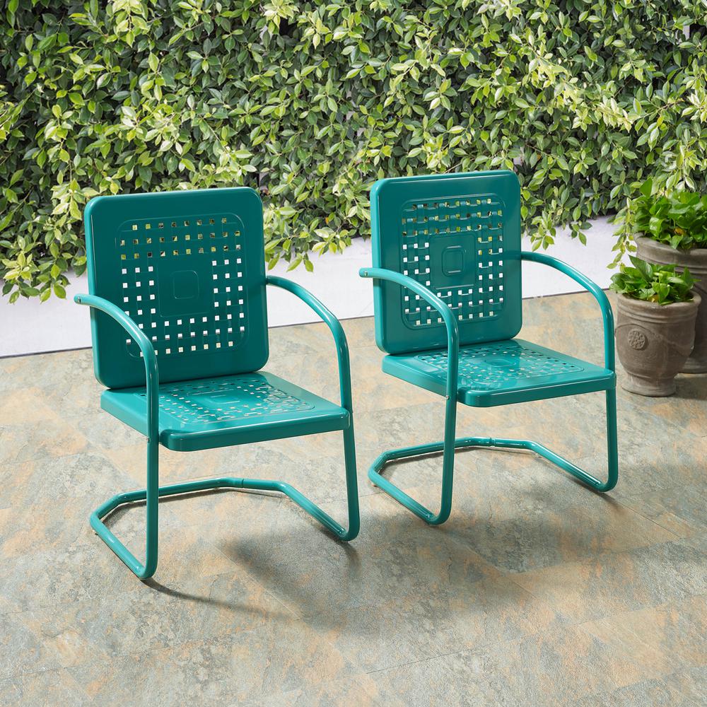 Bates 2Pc Outdoor Chair Set Turquoise - 2 Chairs. Picture 4