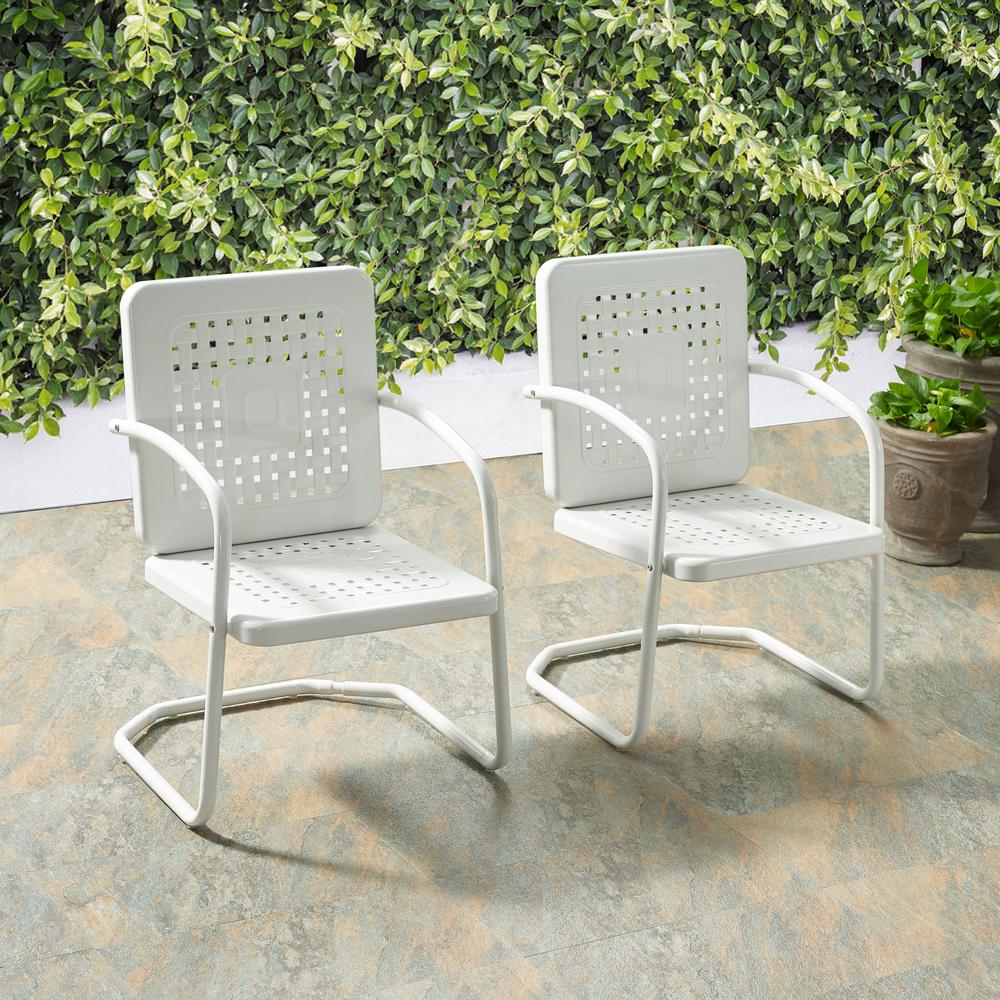Bates 2Pc Chair Set White - 2 Chairs. Picture 4