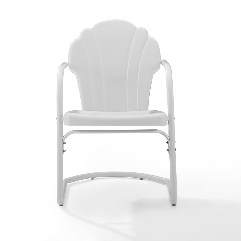 Tulip 2Pc Outdoor Metal Armchair Set White - 2 Chairs. Picture 6