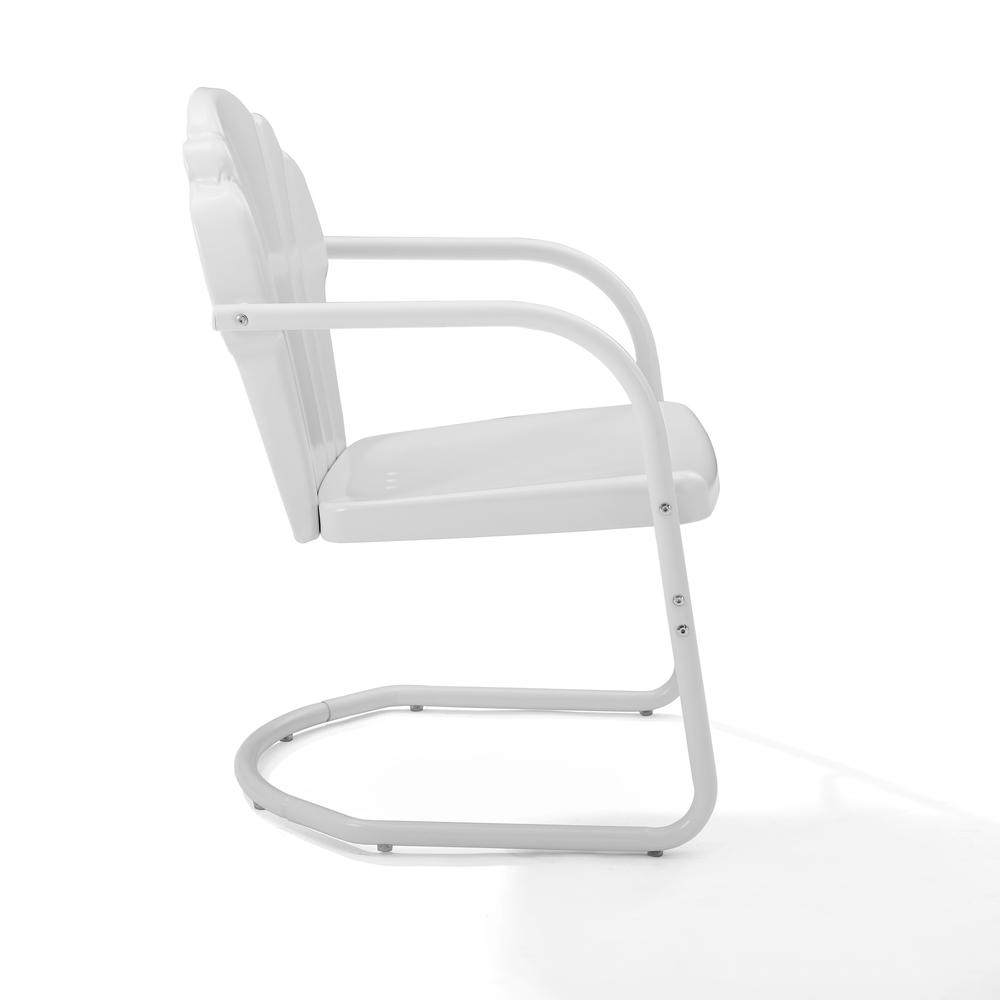 Tulip 2Pc Outdoor Metal Armchair Set White - 2 Chairs. Picture 7