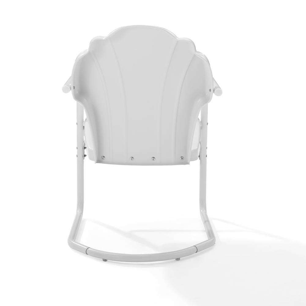 Tulip 2Pc Outdoor Metal Armchair Set White - 2 Chairs. Picture 8