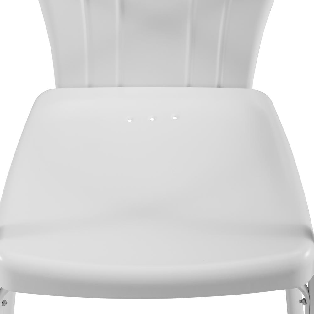 Tulip 2Pc Outdoor Metal Armchair Set White - 2 Chairs. Picture 11