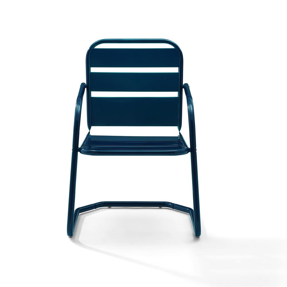 Brighton 2Pc Outdoor Metal Armchair Set Navy - 2 Chairs. Picture 6