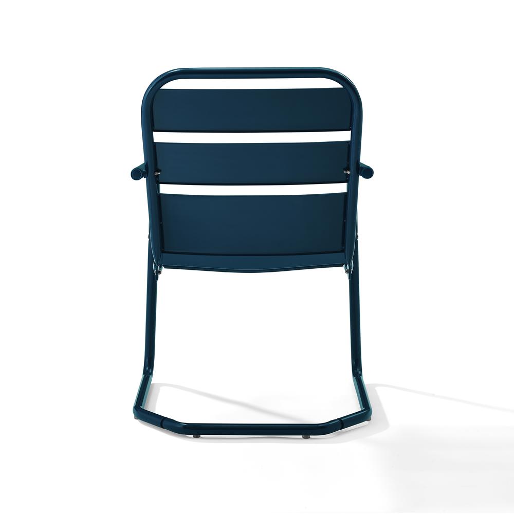 Brighton 2Pc Outdoor Metal Armchair Set Navy - 2 Chairs. Picture 7