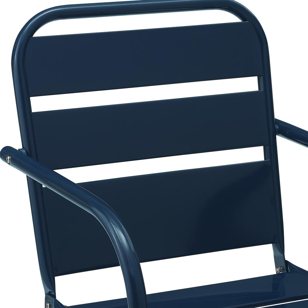 Brighton 2Pc Outdoor Metal Armchair Set Navy - 2 Chairs. Picture 11