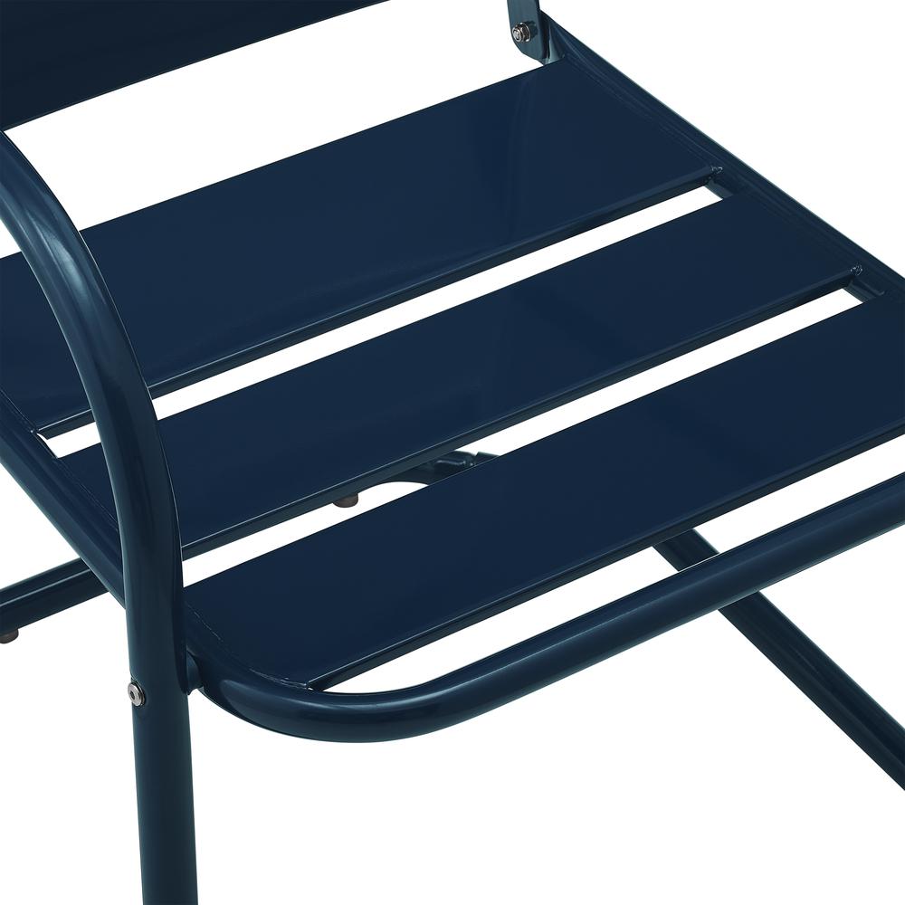 Brighton 2Pc Outdoor Metal Armchair Set Navy - 2 Chairs. Picture 12