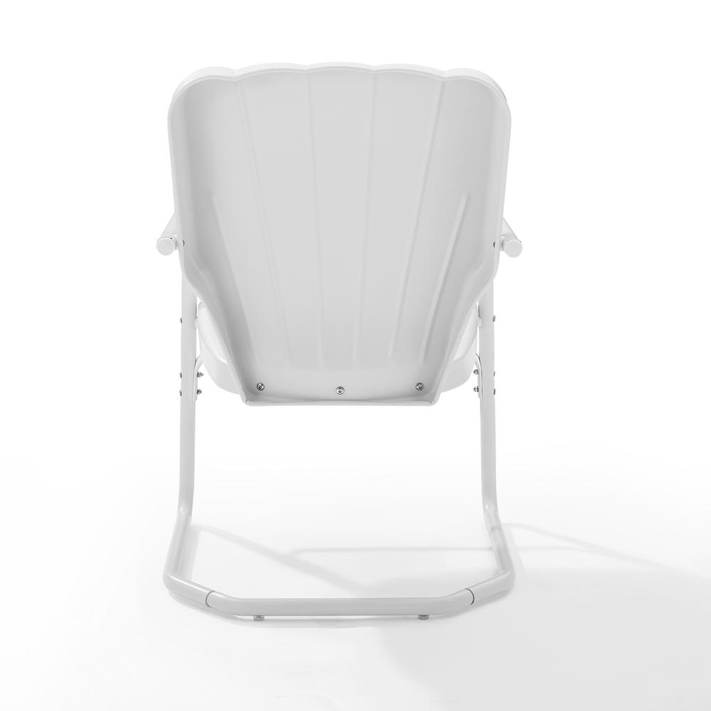 Ridgeland 2Pc Outdoor Metal Armchair Set White - 2 Chairs. Picture 8