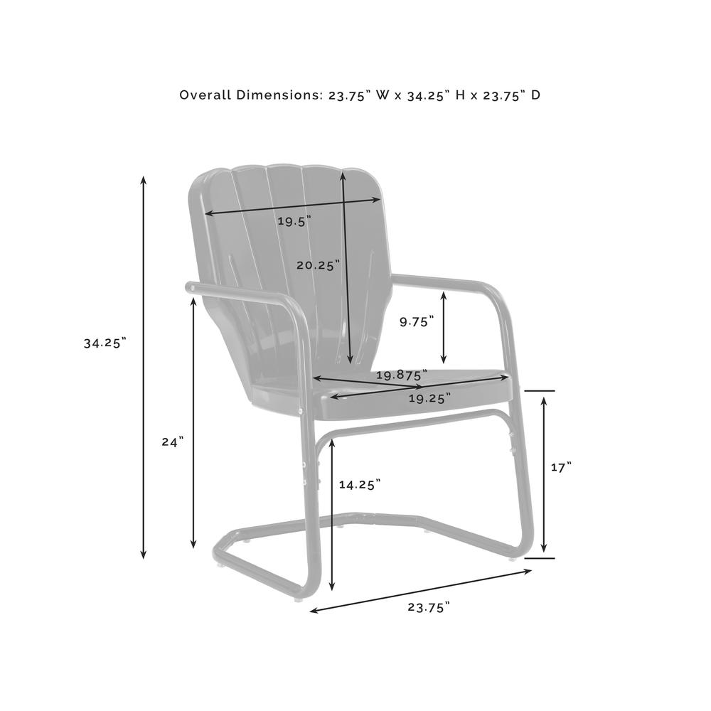 Ridgeland 2Pc Chair Set White - 2 Chairs. Picture 9