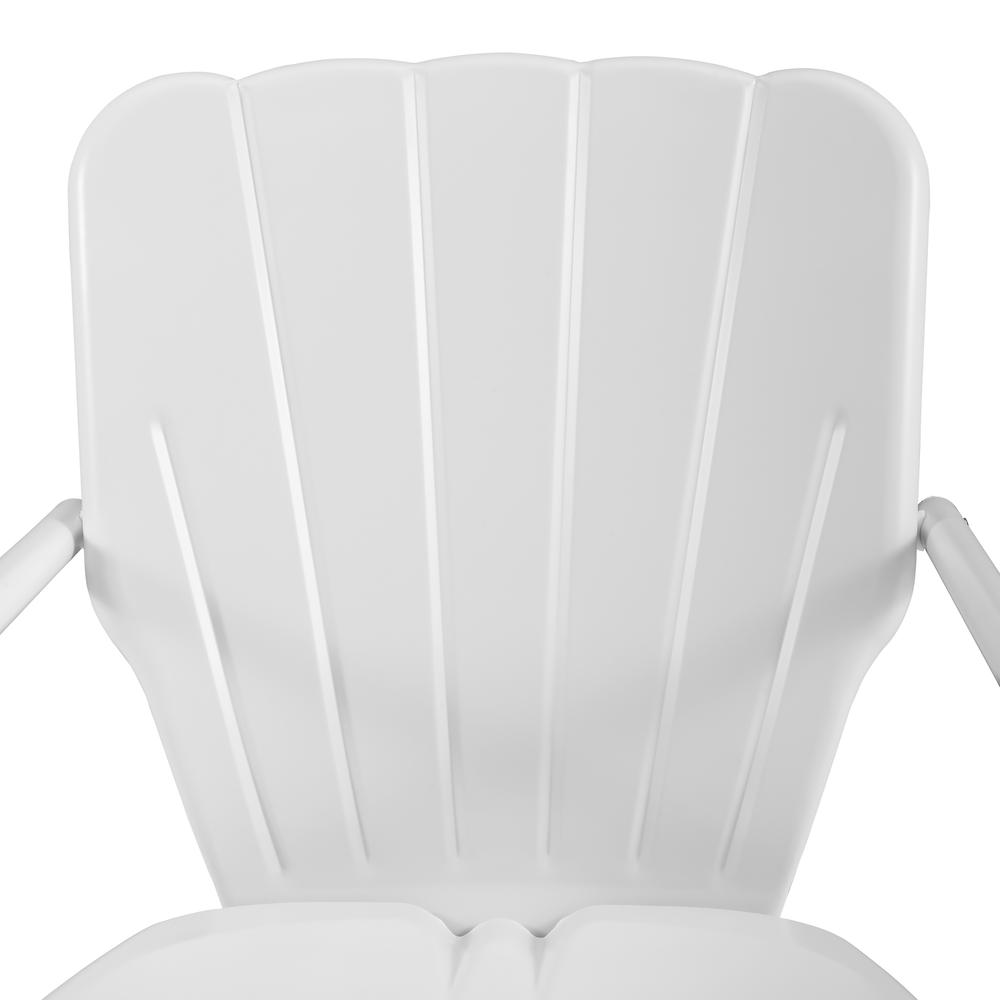 Ridgeland 2Pc Outdoor Metal Armchair Set White - 2 Chairs. Picture 12