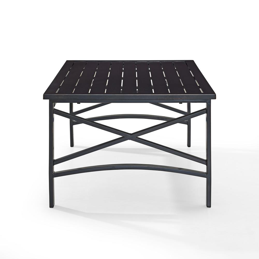 Kaplan Outdoor Metal Coffee Table Oil Rubbed Bronze. Picture 5