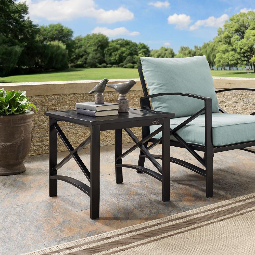Kaplan Outdoor Metal Side Table Oil Rubbed Bronze. Picture 2