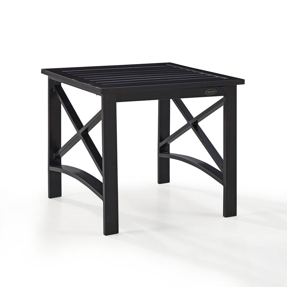 Kaplan Outdoor Metal Side Table Oil Rubbed Bronze. Picture 1