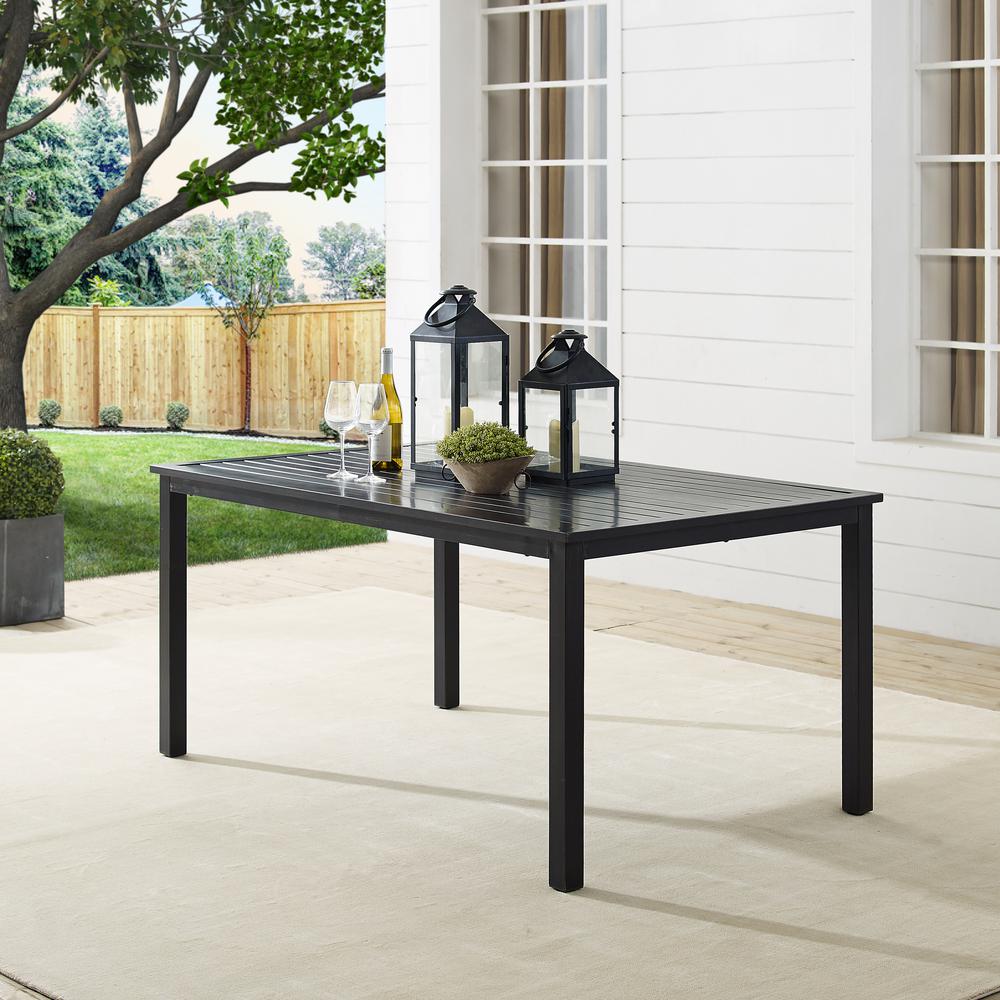 Kaplan Outdoor Dining Table Oil Rubbed Bronze. Picture 1