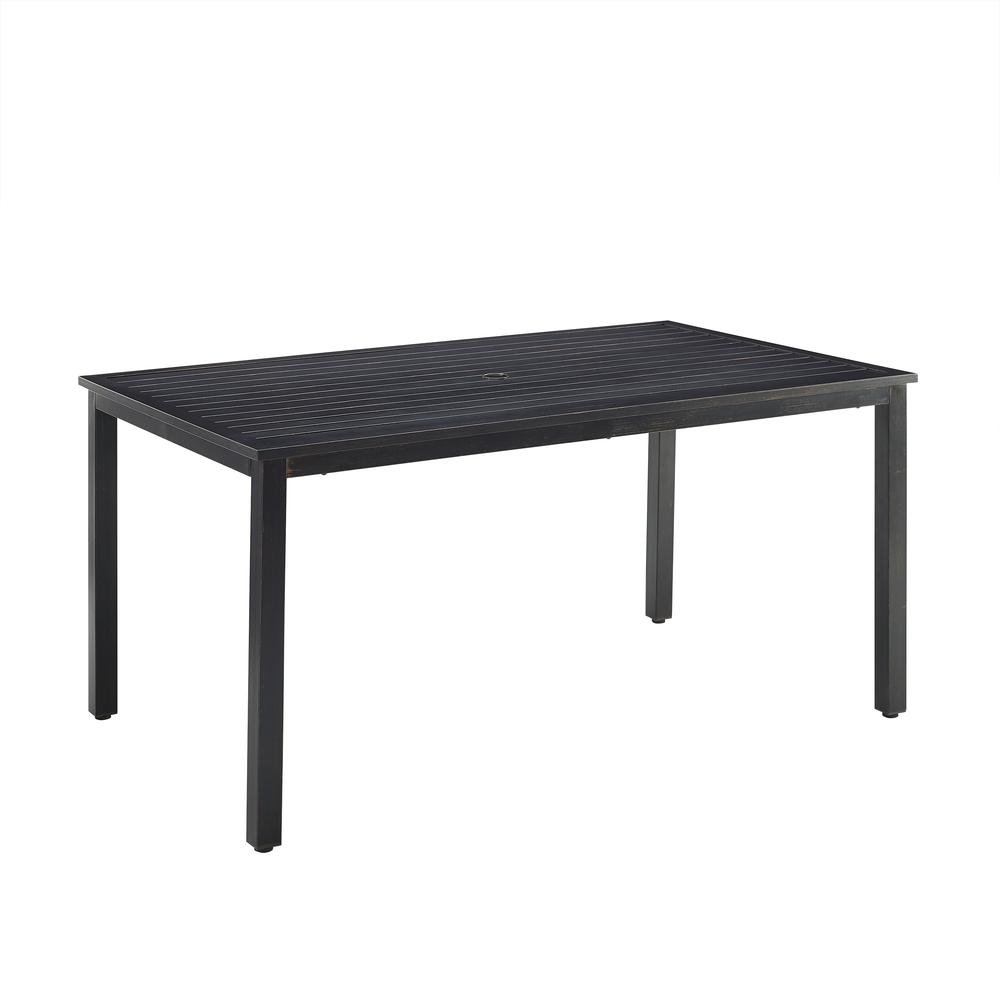 Kaplan Outdoor Metal Dining Table Oil Rubbed Bronze. Picture 1