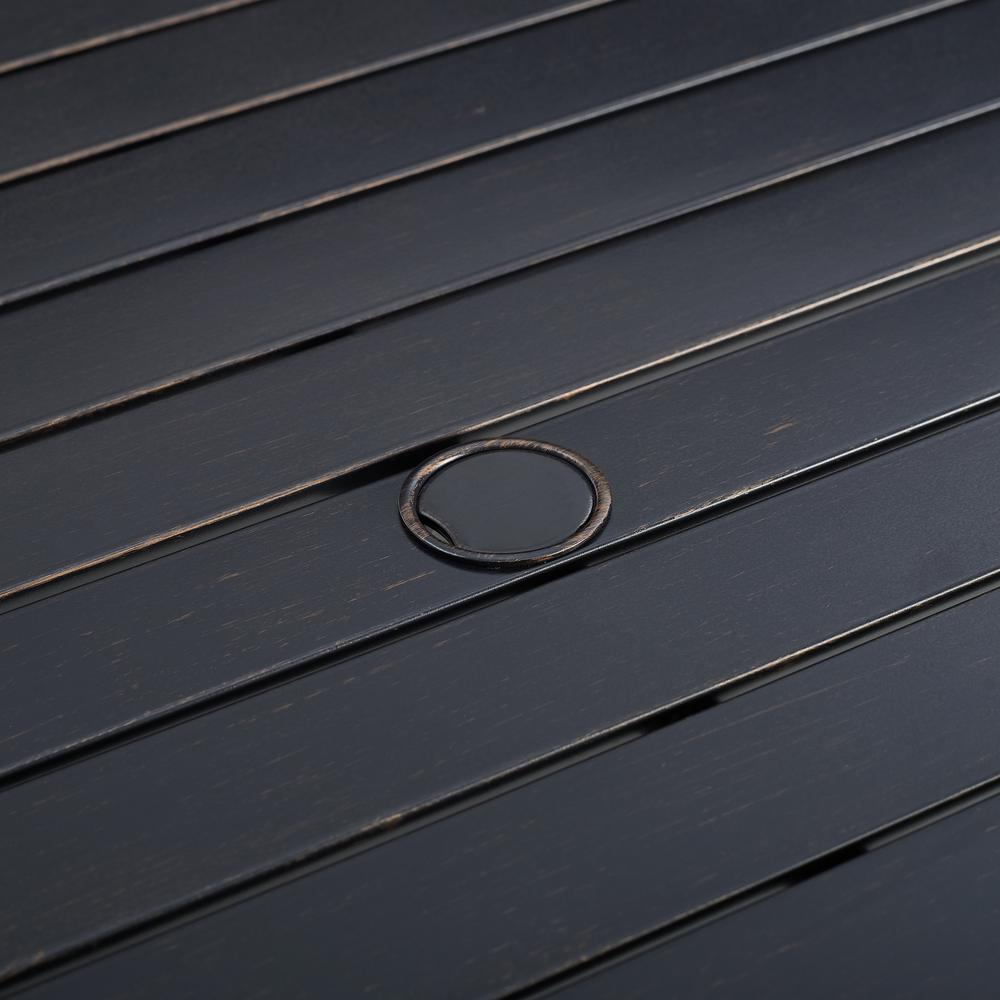 Kaplan Outdoor Dining Table Oil Rubbed Bronze. Picture 9