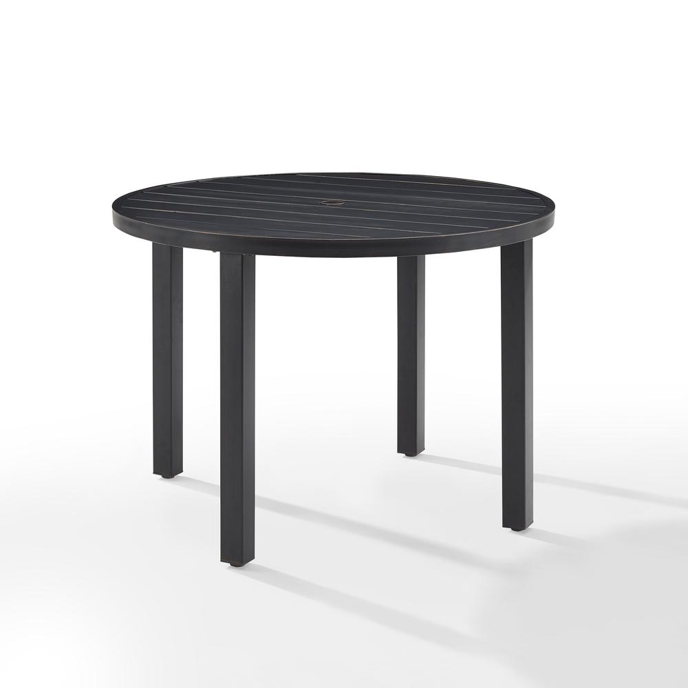 Kaplan 42" Round Outdoor Metal Dining Table Oil Rubbed Bronze. Picture 1
