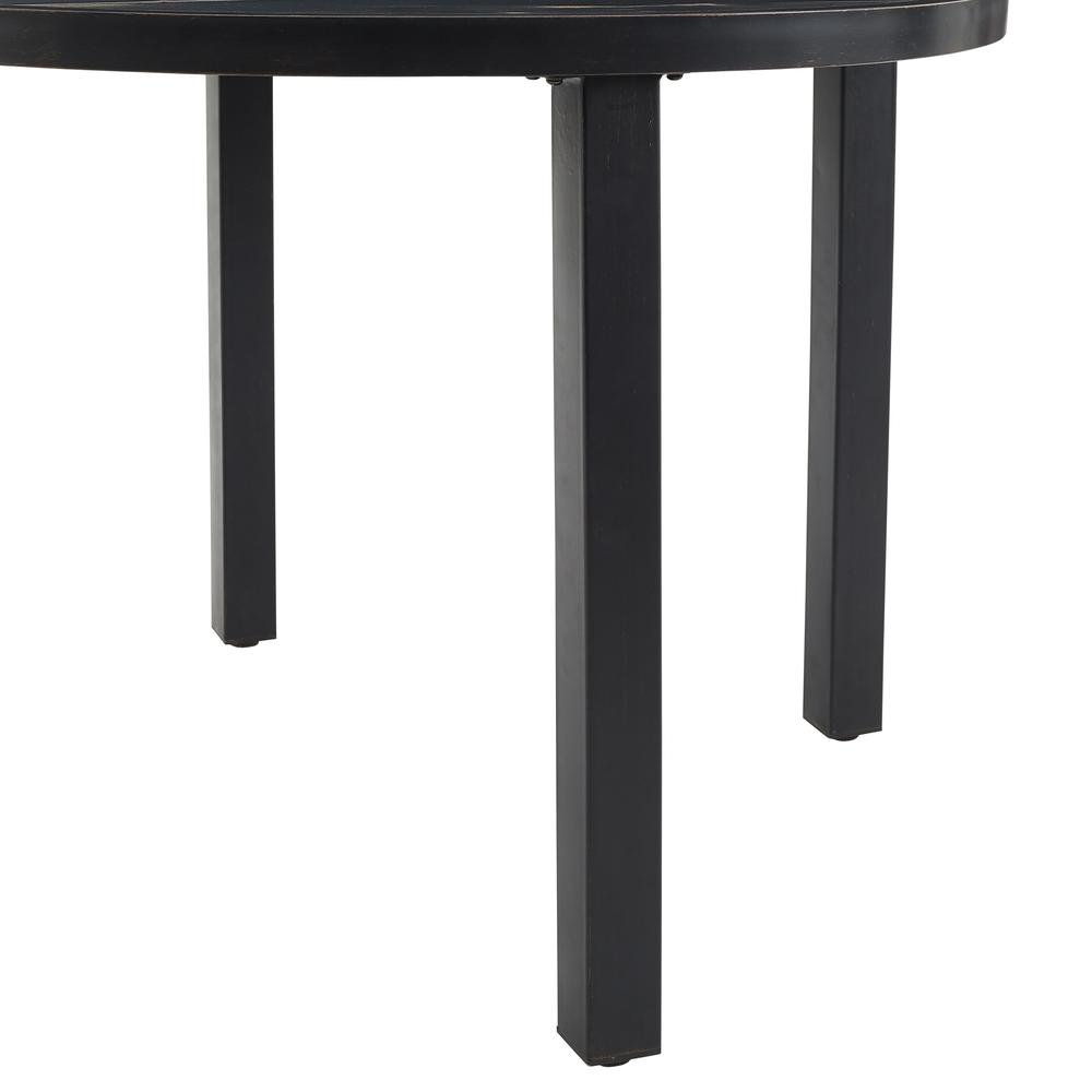Kaplan 42" Round Outdoor Metal Dining Table Oil Rubbed Bronze. Picture 4