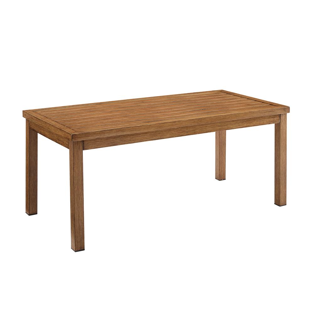 Ridley Outdoor Metal Coffee Table Brown. Picture 8