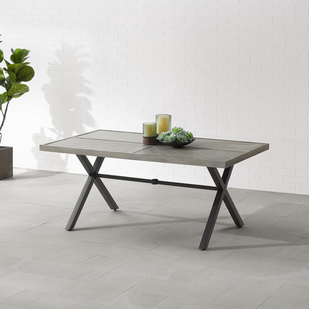 Otto Outdoor Metal Dining Table. Picture 3